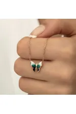 Gümüş Rose Minimal Kelebek Bayan Kolye Gümüş Rose Minimal Kelebek Bayan Kolye