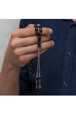 Gümüş Püsküllü 7,5 x 11 mm Rus Oltusu Tesbih Gümüş Püsküllü 7,5 x 11 mm Rus Oltusu Tesbih