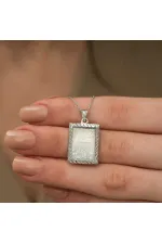 Gümüş Fatiha Ve Esma'ül Hüsna Yazılı Kolye Gümüş Fatiha Ve Esma'ül Hüsna Yazılı Kolye