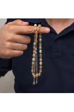 Metal Püsküllü Arpa Kesim Sıkma Kehribar Tesbih Metal Püsküllü Arpa Kesim Sıkma Kehribar Tesbih