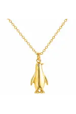 Gümüş Gold Penguen Kadın Kolye Gümüş Gold Penguen Kadın Kolye