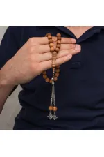 Metal Püsküllü Zeytin Ağacı Tesbih Metal Püsküllü Zeytin Ağacı Tesbih
