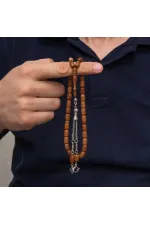 Metal Püsküllü Açık Kahve Kuka Ağacı Tesbih Metal Püsküllü Açık Kahve Kuka Ağacı Tesbih