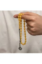 Gümüş Kazaz Püsküllü Sıkma Kehribar Tesbih Gümüş Kazaz Püsküllü Sıkma Kehribar Tesbih