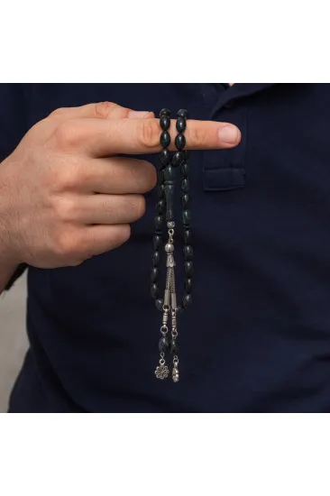 Metal Püsküllü Sıkma Kehribar Tesbih Metal Püsküllü Sıkma Kehribar Tesbih