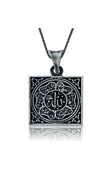 Gümüş Allah Yazılı Kolye Gümüş Allah Yazılı Kolye