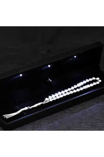 Gümüş Işıklı Kutulu Yuvarlak Düz Tesbih Gümüş Işıklı Kutulu Yuvarlak Düz Tesbih