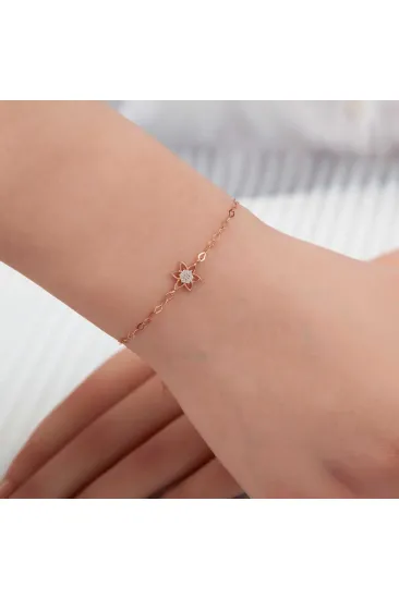 Gümüş Rose Çiçek Kadın Bileklik Gümüş Rose Çiçek Kadın Bileklik