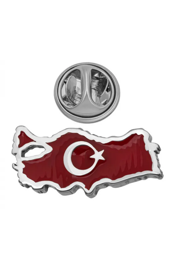 Gümüş Türkiye Haritası Rozet Gümüş Türkiye Haritası Rozet