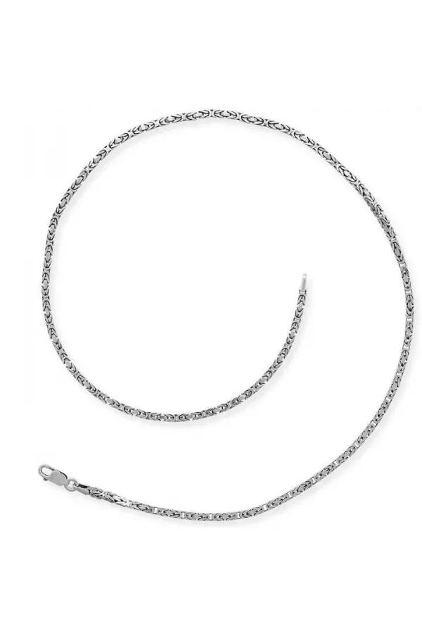 Gümüş Kral Zincir - 10 mm Köşeli Gümüş Kral Zincir - 10 mm Köşeli