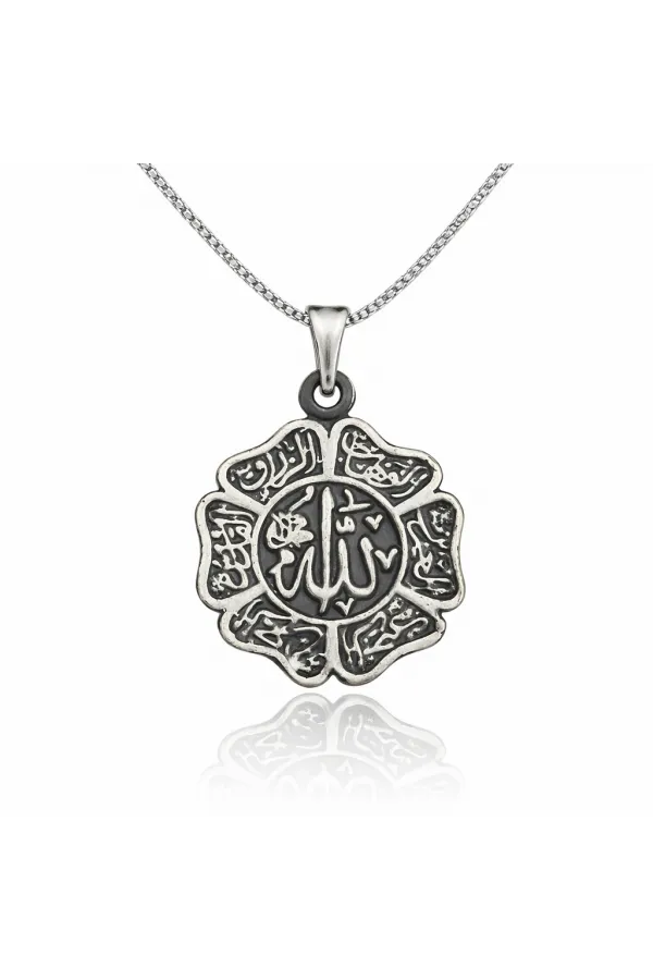 Gümüş Allah Yazılı Erkek Kolye Gümüş Allah Yazılı Erkek Kolye