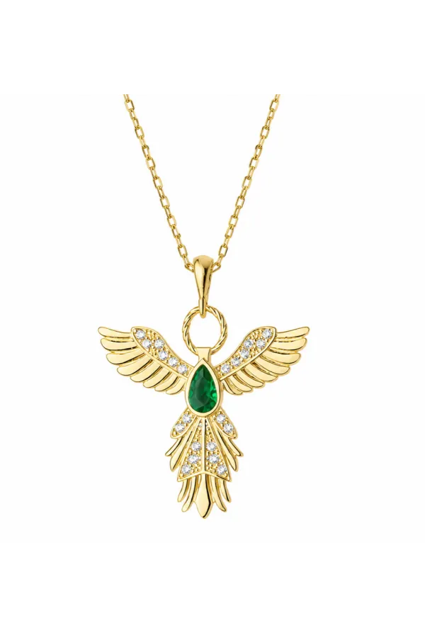 Gümüş Anka Kuşu Figürlü Gold Kadın Kolye Gümüş Anka Kuşu Figürlü Gold Kadın Kolye