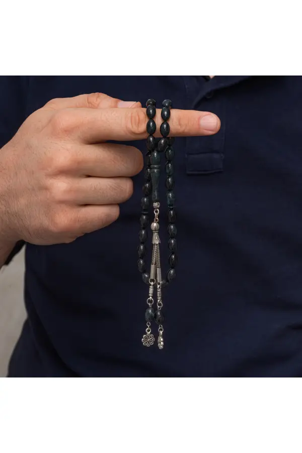 Metal Püsküllü Sıkma Kehribar Tesbih Metal Püsküllü Sıkma Kehribar Tesbih
