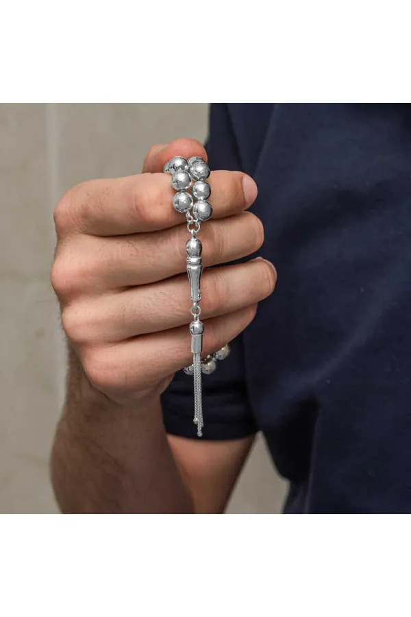 Gümüş Küre Kesim 7 mm Erkek Tesbih Gümüş Küre Kesim 7 mm Erkek Tesbih
