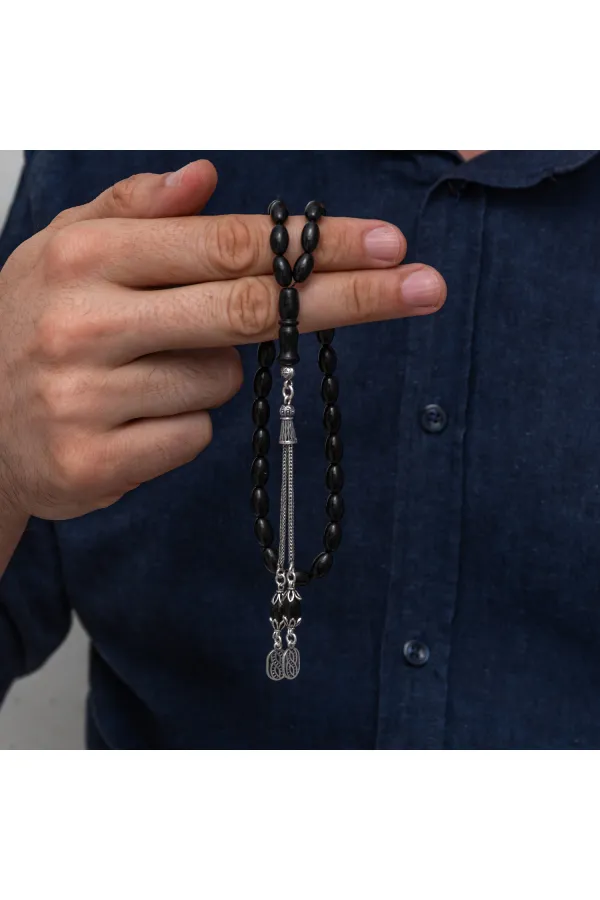 Gümüş Püsküllü 6x10 mm Rus Oltusu Tesbih Gümüş Püsküllü 6x10 mm Rus Oltusu Tesbih
