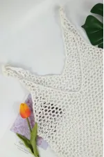 Kadın File Desen Tam Boy Askılı Triko Pareo Kadın File Desen Tam Boy Askılı Triko Pareo