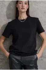 Unisex Kısa Kollu Bisiklet Yaka Basic Viskon Bluz Unisex Kısa Kollu Bisiklet Yaka Basic Viskon Bluz