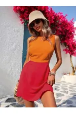 Kadın Askılı Bisiklet Yaka Yandan Açık Mini Aerobin Elbise Kadın Askılı Bisiklet Yaka Yandan Açık Mini Aerobin Elbise