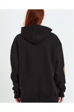 Baskılı Kapüşonlu Sweatshirt - Siyah Baskılı Kapüşonlu Sweatshirt - Siyah