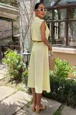 Göbeği Halka Detaylı Midi Boy Elbise 2896 Göbeği Halka Detaylı Midi Boy Elbise 2896