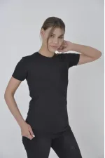 File Cepli Slim Fit T-shirt - Siyah File Cepli Slim Fit T-shirt - Siyah