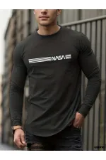 Erkek Uzun Kollu Bisiklet Yaka Viskon Sweat Erkek Uzun Kollu Bisiklet Yaka Viskon Sweat