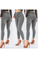 Yüksel Bel Likralı Kot Pantolon (Gri) Yüksel Bel Likralı Kot Pantolon (Gri)