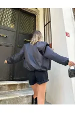 Düz Bomber Ceket - Siyah Düz Bomber Ceket - Siyah