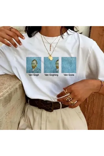 Unisex Baskılı Oversize T-Shirt - Beyaz Unisex Baskılı Oversize T-Shirt - Beyaz