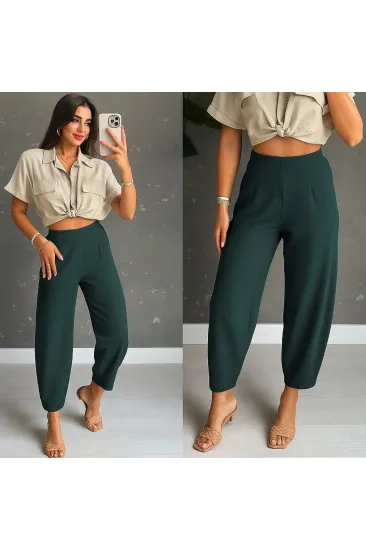 Kadın Yüksek Bel Krep Pantolon Kadın Yüksek Bel Krep Pantolon