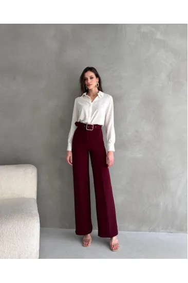 EN-BOY LİKRALI ÇİFT DÜĞMELİ VE KEMERLİ PALAZZO PANTOLON EN-BOY LİKRALI ÇİFT DÜĞMELİ VE KEMERLİ PALAZZO PANTOLON