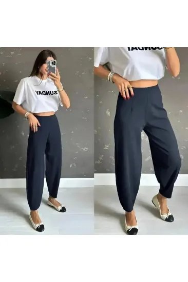 Kadın Krep Kumaş Balon Pantolon Kadın Krep Kumaş Balon Pantolon