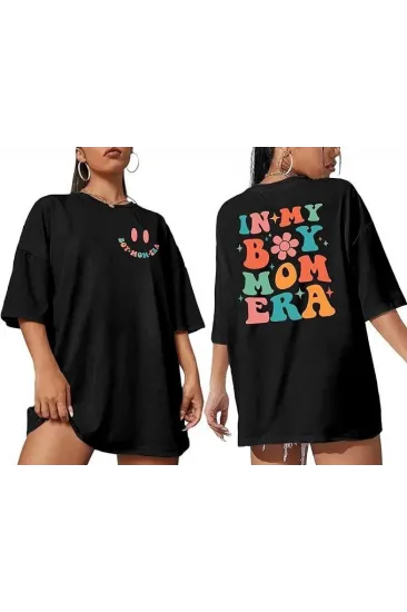 Bisiklet Yaka Kısa Kol Baskılı T-shirt - Siyah Bisiklet Yaka Kısa Kol Baskılı T-shirt - Siyah