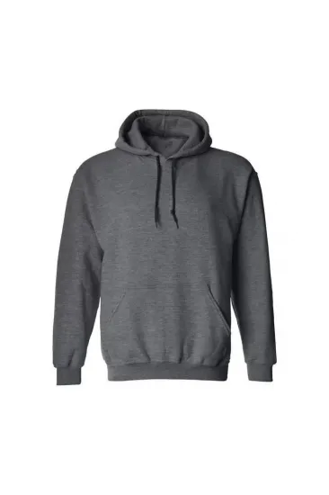 Erkek Uzun Kol Kapşonlu Basic Sweatshirt Hoodie - Füme Erkek Uzun Kol Kapşonlu Basic Sweatshirt Hoodie - Füme