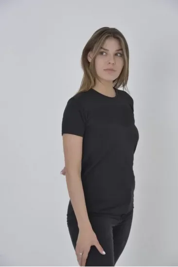 Gögüs Fileli Slim Fit T-shirt - Siyah Gögüs Fileli Slim Fit T-shirt - Siyah