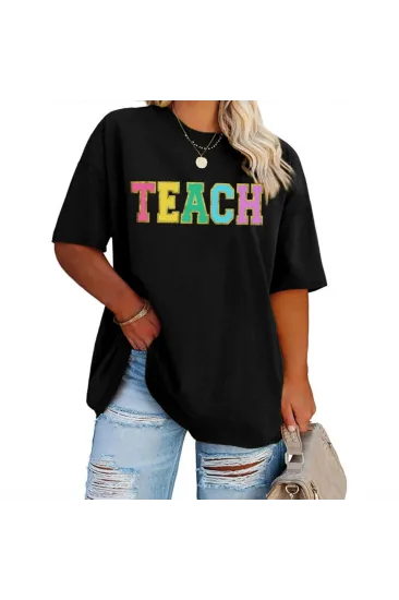 Baskılı T-shirt - Siyah Baskılı T-shirt - Siyah