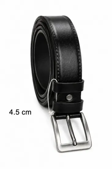 Erkek Hakiki Deri 4.5 Cm Klasik Ve Kot Pantolon Kemeri Metal Tokalı Siyah Erkek Hakiki Deri 4.5 Cm Klasik Ve Kot Pantolon Kemeri Metal Tokalı Siyah