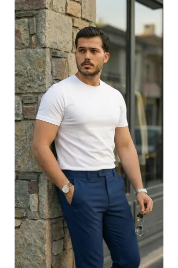 Erkek Slim Fit Dilli Kumaş Pantolon Erkek Slim Fit Dilli Kumaş Pantolon