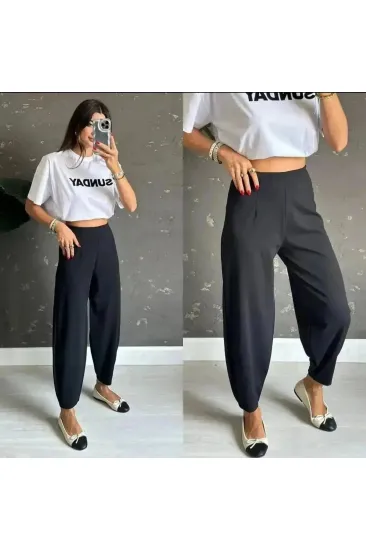 Kadın Krep Kumaş Balon Pantolon Kadın Krep Kumaş Balon Pantolon