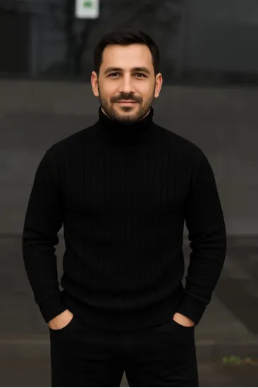 Erkek Fitilli Triko Kazak 3lÜ Set Gri Haki Siyah Regular Balıkcı Yaka Tam Boğazlı Triko Seti Modeli Kazak