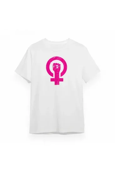 8 Mart Dünya Kadınlar Günü Baskılı Oversize Bisiklet Yaka T-shirt - Beyaz 8 Mart Dünya Kadınlar Günü Baskılı Oversize Bisiklet Yaka T-shirt - Beyaz