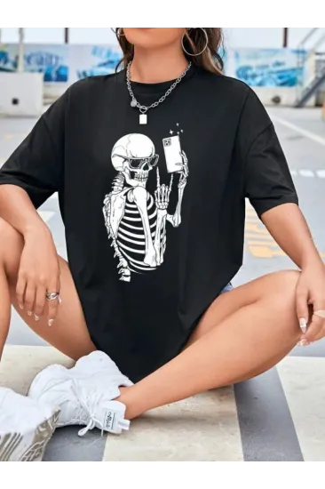 Baskılı T-shirt - Siyah Baskılı T-shirt - Siyah