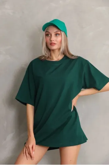 Regular Fit Tişört Bisiklet Yaka Yazlık Kısa Kol Basıc T-Shirt - Yeşil Regular Fit Tişört Bisiklet Yaka Yazlık Kısa Kol Basıc T-Shirt - Yeşil