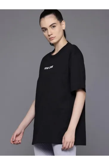 Baskılı Oversize T-shirt - Siyah Baskılı Oversize T-shirt - Siyah