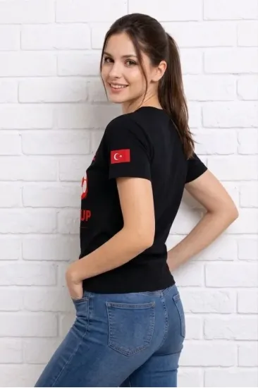 Türkiye World Cup 2026 Baskılı Tişört Futbol Temalı Forma T-Shirt - Siyah Türkiye World Cup 2026 Baskılı Tişört Futbol Temalı Forma T-Shirt - Siyah