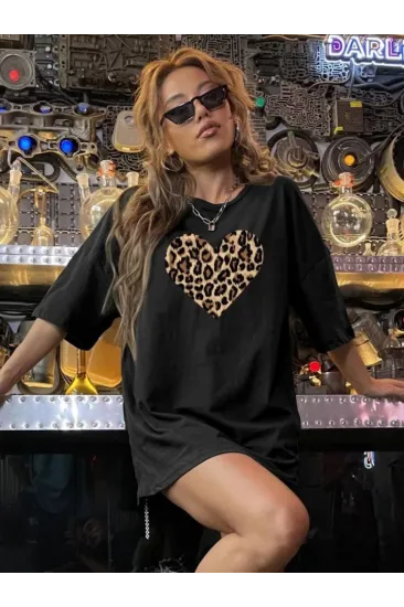 Baskılı T-shirt - Siyah Baskılı T-shirt - Siyah