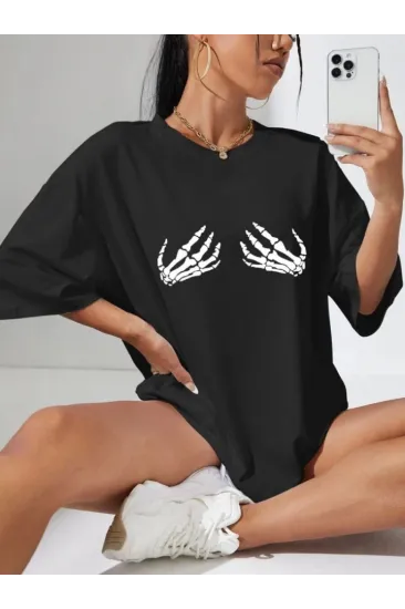 Baskılı T-shirt - Siyah Baskılı T-shirt - Siyah