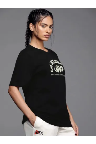Baskılı Oversize T-shirt - Siyah Baskılı Oversize T-shirt - Siyah