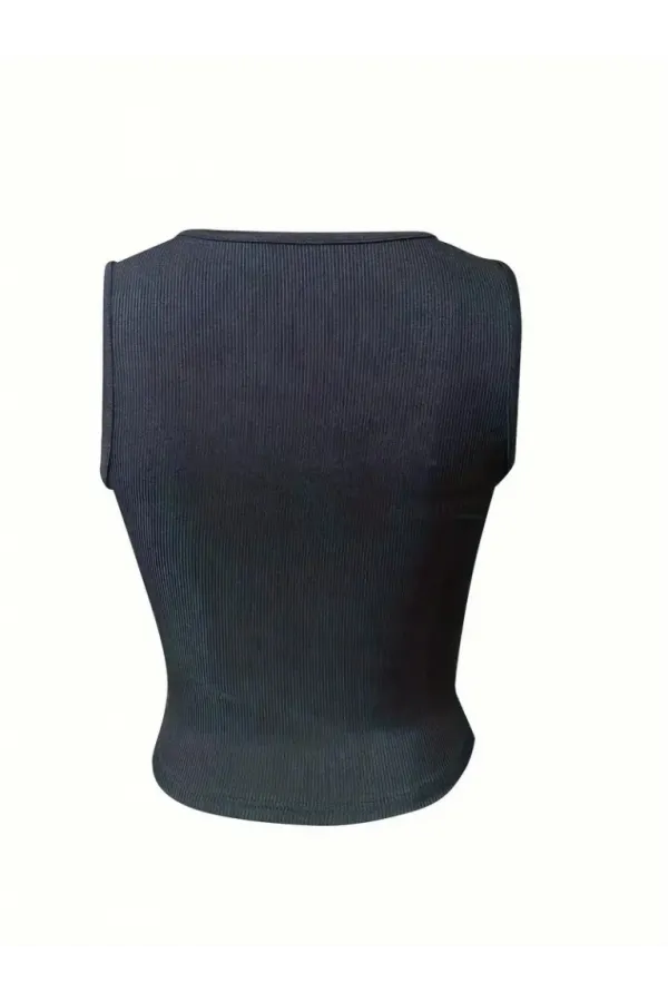 Kadın Kolsuz V Yakalı Kaşkorse Bluz Kadın Kolsuz V Yakalı Kaşkorse Bluz