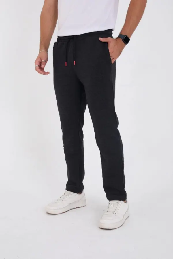 Unisex Üç İplik Basic Eşofman Pantolon - Antrasit Unisex Üç İplik Basic Eşofman Pantolon - Antrasit
